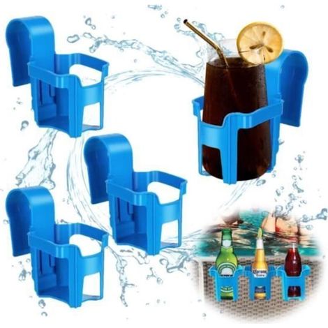 Plastic cup holder - 4 pieces - Beverage storage - Round shape