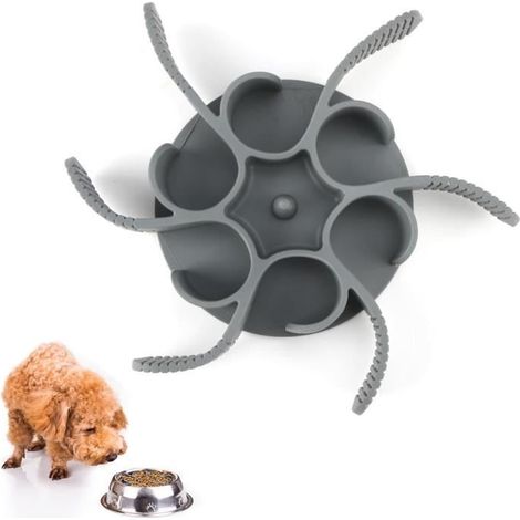 Gamelle Anti Glouton Chien Chat, Taille Découpable Gamelles des Animaux Diamètre 11 à 20 cm, Alimentation Saine et Digestion Lente (1/4)