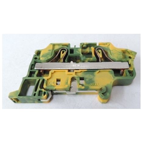 Bloc de jonction pour fil souple 10mm² vert/jaune bornes ressort SNK PI-Spring ABB 1SNK710150R0000 (1/2)