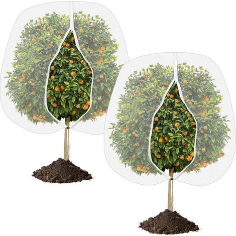 Housse Anti-Insectes 2pcs Filet Protection Jardin PEHD Zip Cordon 1x1,5m Maille 0,4mm pour Tomates Plantes Balcon (1/5)