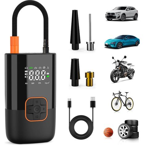 Pompe à Air Électrique sans Fil, Pompe à Pneus Portable (1/5)