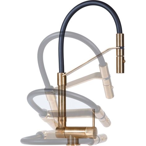 Mezclador de fregadero de cocina Underfinestra, color Oro cepillado Gattoni Rubinetterie 6015065SG Oro cepillado (1/5)