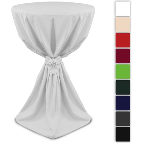 Stehtischhussen 80 cm x 145cm Giulia, Weiß (1/4)