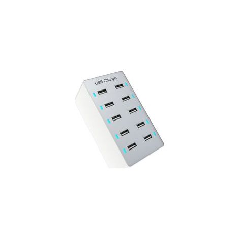 Station de Charge USB, hub Chargeur USB de 50 W à 10 Ports, Chargeur USB multiport avec Smart Detect, Compatible avec iPhone, Ga (1/2)