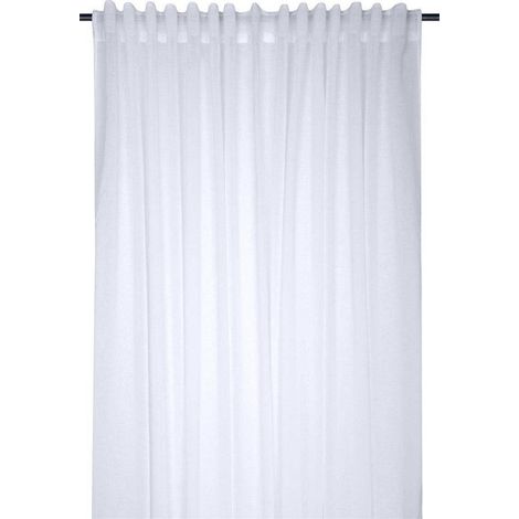Homemaison – Voilage uni blanc et naturel 290 x 260 cm – Polyester léger et aéré – Lavable en machine à 30°C – Prêt à poser (1/3)