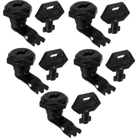 Serrure électrique pour armoire loquet rotatif pour boîte électrique et compteur 5 jeux avec clés 2,36 x 1,18 x 1,18 po (1/5)