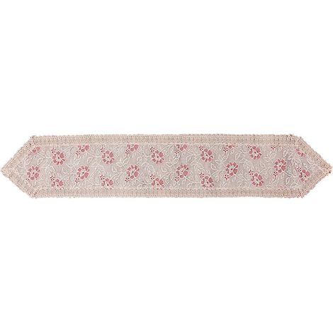 Nappe décorative Hollows, chemin de table orné de broderies délicates et de découpes, idéale pour les mariages et les fêtes. Pinka (1/5)