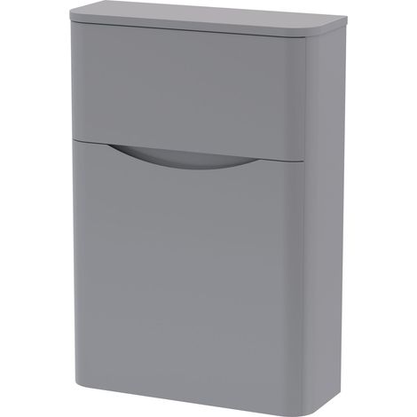 Balterley Dunwood Modern Bathroom Floor Standing Concealed Cistern Toilet Unit, Satin Grey, 550mm