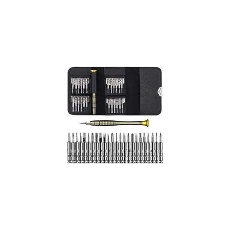 Kit de destornilladores de precisión 25 en 1, herramientas de reparación para portátiles, ordenadores portátiles, relojes, joyas, juguetes, gafas, etc. (1/4)