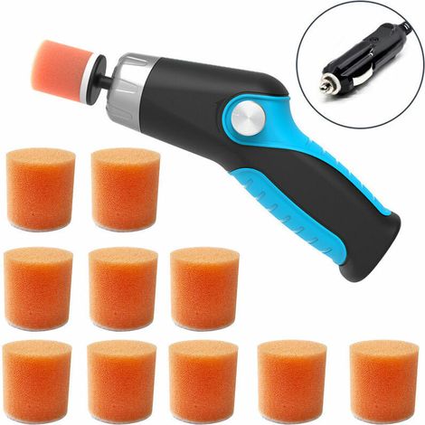 Machine à polir et réparer les rayures de la voiture,chargeur de voiture bleu + 10pcs tête éponge sans abrasif chargeur de voiture bleu + 10pcs tête éponge sans abrasif (1/5)