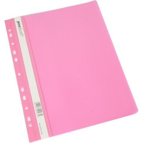 Carpeta perforada tamaño A4, color rosa (20 unidades)
