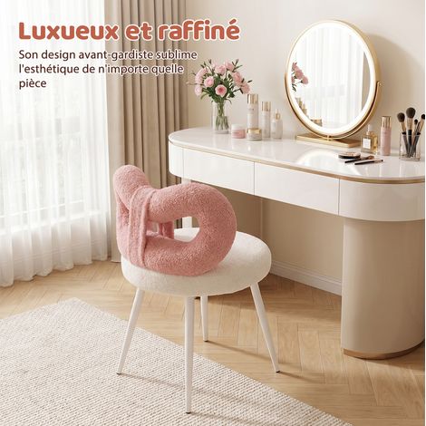 WILITTO Tabouret de coiffeuse design moderne sans accoudoirs, solide jusqu'à 150 kg pour maquillage (1/5)