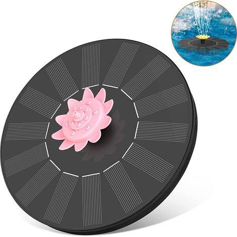 Pompe solaire pour fontaine, pompe à eau solaire avec 5 buses faciles à installer, pompe solaire pour fontaine et bain d'oiseaux, (1/5)