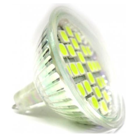 Lampada LED Dicroica MR16 GU5.3 4W Bianco Freddo 12V DC/AC 24 SMD 5050 (1/3)