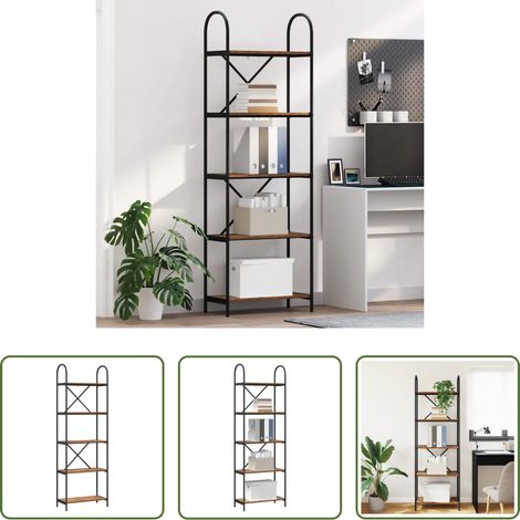 vidaXL Étagère en bois d'ingénierie - Étagère Bois ancien 60 x 30 x 183 cm Bois d'ingénierie (1/5)