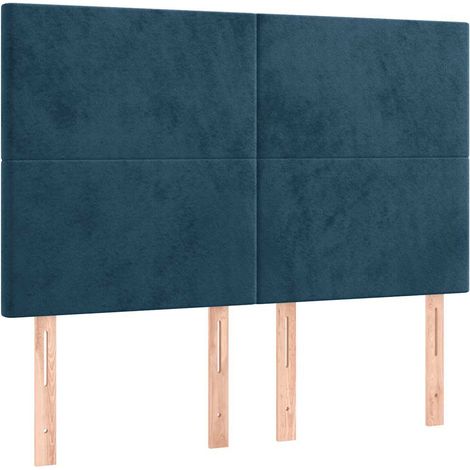 Maison Exclusive - Cabecero de cama azul oscuro 144x5x118/128 cm