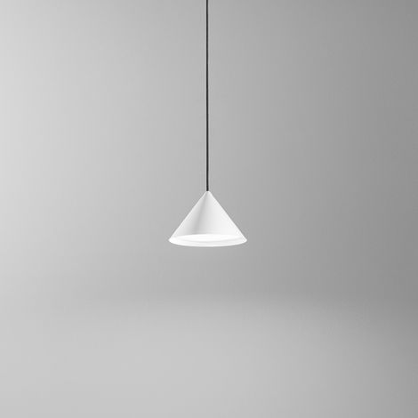 Peak sospensione in metallo bianco opaco rosone non incluso LED 12W 3000K CRI80 220-240V 50/60Hz 1509Lm d.19cm (1/2)
