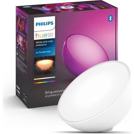 Philips Hue Go Lampada LED Smart Portatile Bluetooth Dimmerabile Bianca 6W (1/5)