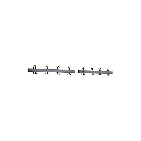Perchero de ganchos dobles  longitud 2 x 1000 mm  2 x 4 ganchos