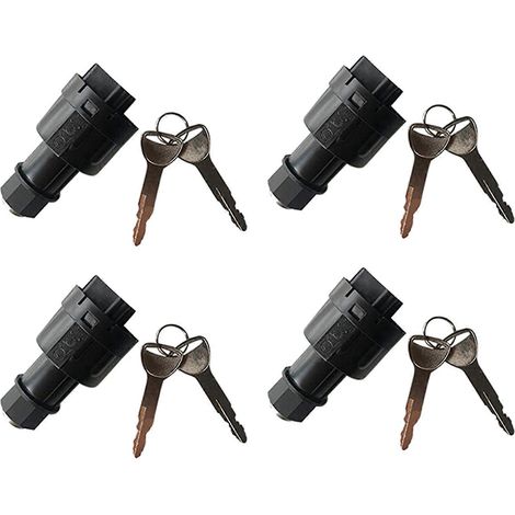4X 57590-23333-71 Contacteur d'allumage avec 8 clés, cylindre de verrouillage de contacteur d'allumage 4P pour chariot élévateur Toyota (1/5)