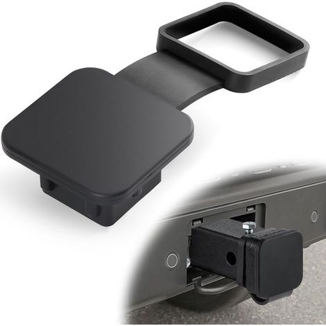 Cache-attelage en caoutchouc noir – 2 pouces – Protection pour tube d'attelage – Accessoire extérieur (1/5)
