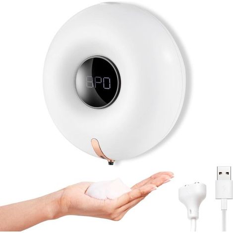 Dispenser automatico di sapone, 280 ml, dispenser elettrico ricaricabile di sapone in schiuma con sensore per bagno e cucina (1/5)