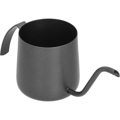 Bouilloire à col de cygne en acier inoxydable 304 PTFE avec échelle intérieure cafetière à infusion 250ml noire pour maison (1/5)
