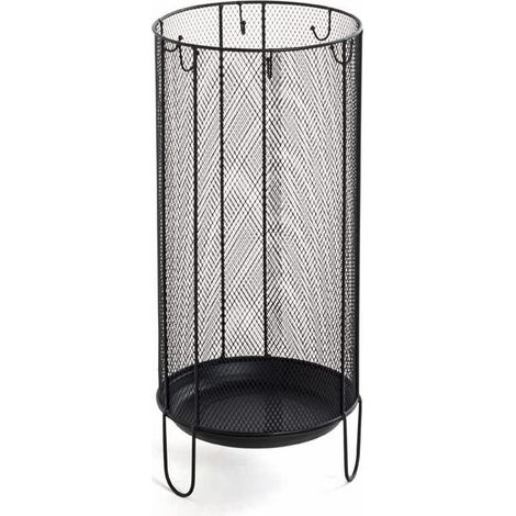 Porte-parapluies Moderne, Noir, métal - Dimensions : H 48 x Ø 26 cm (1/5)