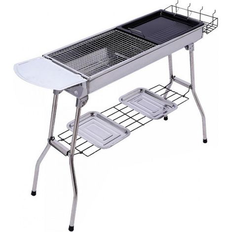 Northix HG8112 Grill Edelstahl Klappbar (1/4)