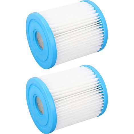 Lot de 2 cartouches filtrantes type H de rechange pour pompe piscine 29007E (1/5)