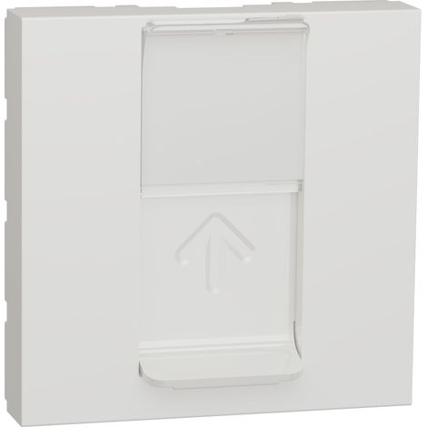 Unica - prise pour 1 RJ45 S-One - 2 mod - Blanc - méca seul (NU941118) (1/5)