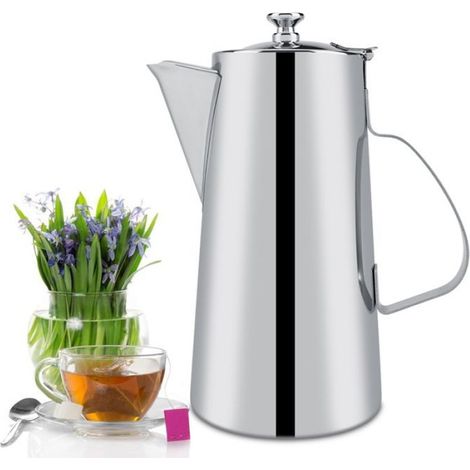 Théière - Acier Inoxydable - 2 L - Pour Maison Et Restaurant - 1 Pièce (1/5)