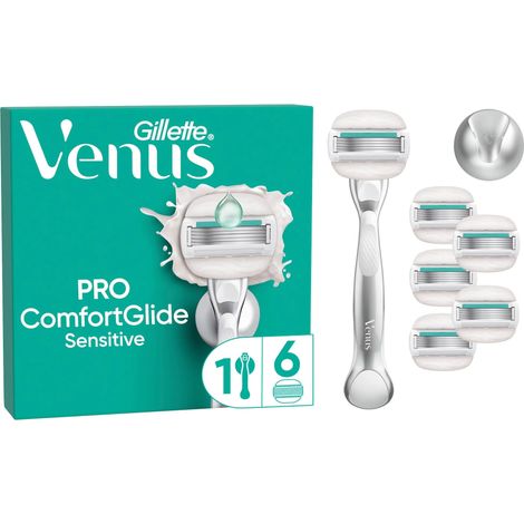 Gillette Venus Comfortglide Sensitive Systemklingen + Handstück Ersatzklingen 6er