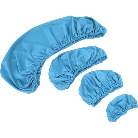 Housse de fauteuil dentaire lavable et hautement élastique, coussin et protection d'appui-tête inclus, bleu clair, taille L.