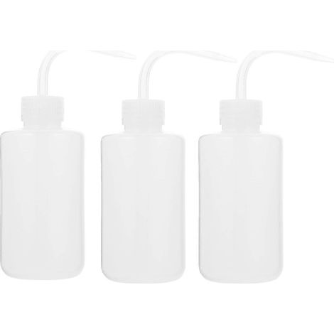 Lot de 3 flacons souples en plastique, flacons vides en plastique, flacon de lavage, flacon souple avec balance-13X6X6CM-White