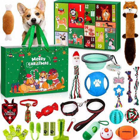 Calendrier de l'Avent pour chiens (24 jours) – Jouets et accessoires pour chiens