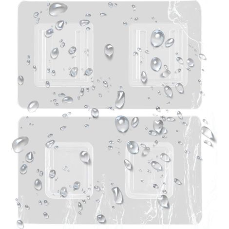 Crochets muraux double face adhésifs , transparents , robustes , étanches , design transparent Solut