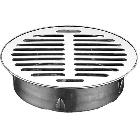 Égouttoir de sol rond en acier inoxydable pour salle de bain avec grand diamètre 125 mm (1/5)