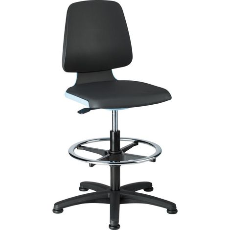 Bimos Arbeitsstuhl Labsit 3, K-Leder blau Sitzhöhe 520-770 mm (1/5)