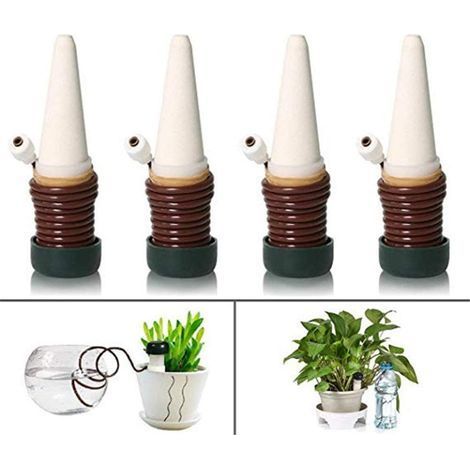 4 Pcs Irrigation Goutte à Goutte Kit,Vacances en céramique d'arrosage Automatique pour Plantes pour Jardin Maison Intérieur Extérieur (1/5)