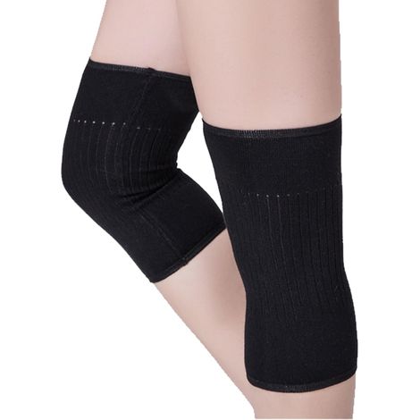1 par de rodilleras elásticas de cachemira para invierno - Calentadores térmicos para rodillas - Rodilleras para frío y calor - Rodilleras terapéuticas - Rodilleras - Artritis - Alivio (1/5)