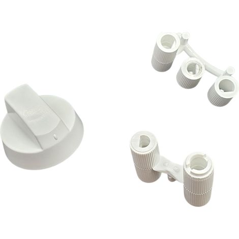 Kit manopola universale bianca forno piano cottura cucina inserti mezzaluna (1/3)