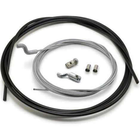 Câble de Gaz Souple Ø1.5mm avec Embout Z Gaine et Serre-câble en Z Accélérateur Carburateur Poignée Kit de Réparation pour Tondeuse Débroussailleuse Motoculteur Jardin (1/5)