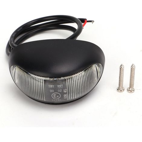 Energiesparende LED-Seitenmarkierungsleuchte, PC-Linse, 10-30 V, IP68 wasserdicht für Lkw und Busse (weißes Licht).