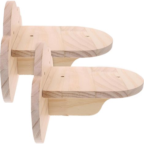 2 pièces Étagères Escalade Chat Bois Meuble Mural Chat Stable pour (1/5)