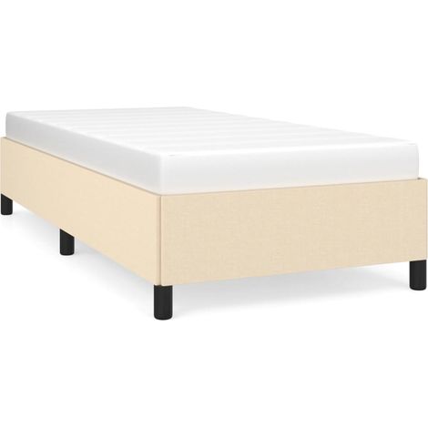 Maison Exclusive - Estructura de cama sin colchón tela crema 90x2 (1/5)