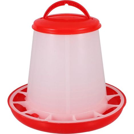Mangeoire pour Poules Abreuvoir Suspendu Plastique Récipient pour Nourriture Accessoire pour Poulailler Alimentation pour Volaille (1/5)
