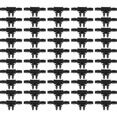 50 connecteurs à 4 voies 8/11 vers 4/7 mm pour tuyau d'irrigation goutte à goutte, accessoires de jardin (1/5)