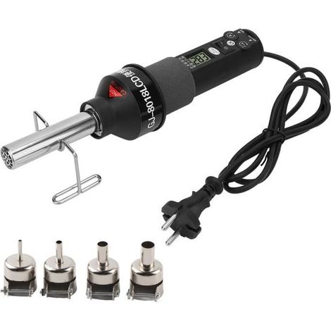 Outil à air chaud, 220V 450W LCD réglable électronique chaleur outil à air chaud station de soudage à dessouder pour la plupart (1/4)