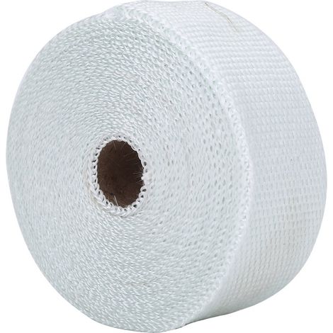 Ruban adhésif isolant haute température blanc 33ft pour tuyau d'échappement, tissu de protection auto et moto (1/5)